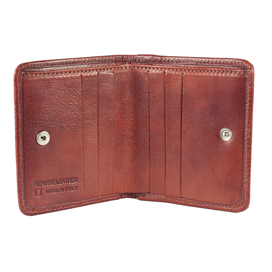 Men's sauvage wallet in calfskin handmade for banknote cards